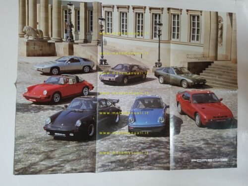 Porsche produzione modelli 1979 depliant poster originale italiano