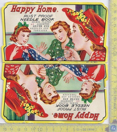 Porta aghi vintage - Happy Home Needle Book - anni … | Immagine principale