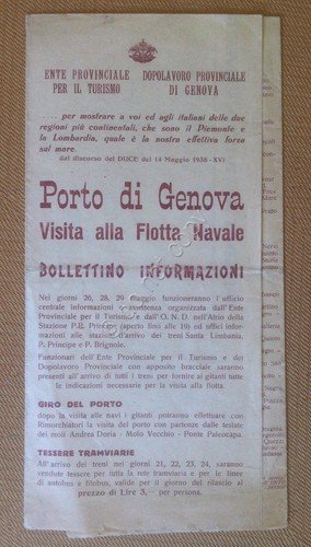 Porto di Genova - Visita alla Flotta Navale - Pianta … | Immagine principale