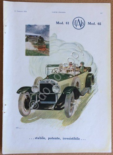 Pubblicità - Auto Itala Mod. 61 e 65 - Da … | Immagine principale