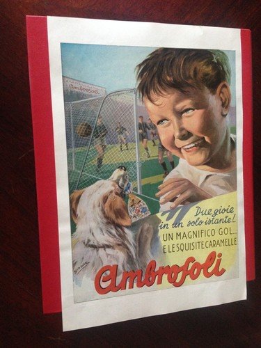 Pubblicità Advertising Ambrosoli rifilatura da rivista anni '50