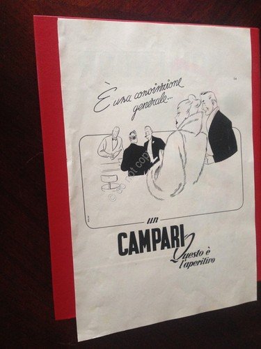 Pubblicità Advertising Campari rifilatura da rivista anni '50 | Immagine principale