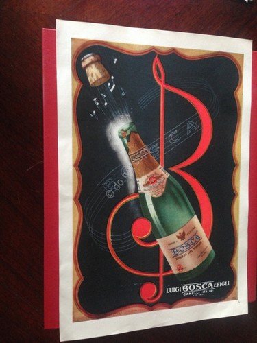 Pubblicità Advertising Luigi Bosca Vino Canelli rifilatura da rivista anni …