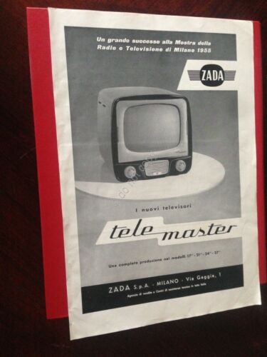 Pubblicit Advertising Telemaster televisione rifilatura da rivista anni '50