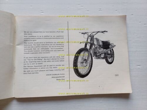 Puch 125 - 175 Cross-Enduro 1971 manuale uso - officina …