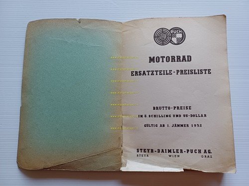 Puch 125 T - TT - TS listino prezzi parti …