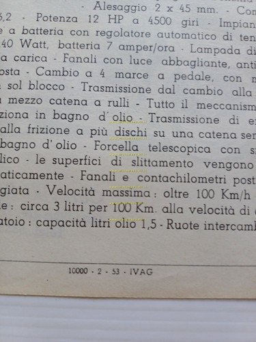 Puch 150 TL - 250 TF 1953 depliant italiano originale