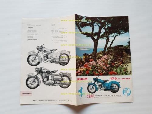 Puch 175 SV - SVS 1956 depliant italiano originale