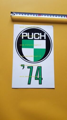 Puch GS 50 Regolarità 1974 depliant moto originale brochure