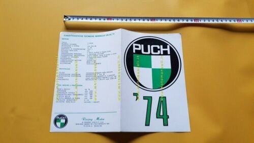 Puch GS 50 Regolarità 1974 depliant moto originale brochure