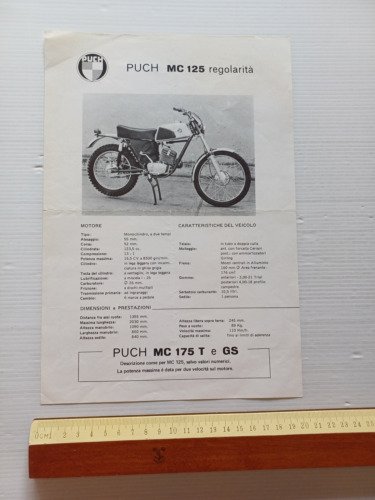 PUCH MC 125 Regolarità - M 125 Strada depliant originale …