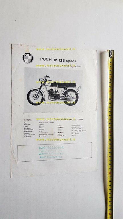 PUCH MC 125 REGOLARIT - M 125 STRADA depliant originale …