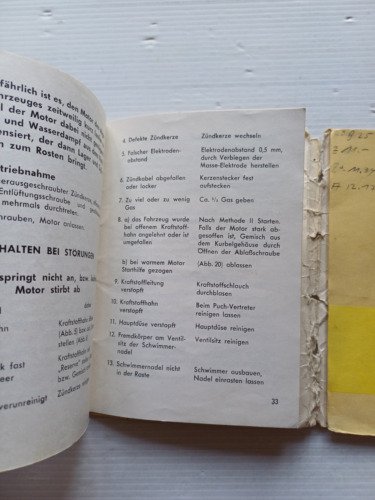 Puch MS 50 - VS 50 1959 manuale uso manutenzione …