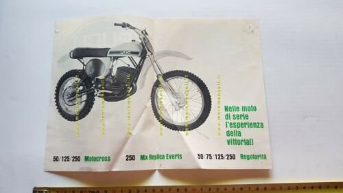 Puch MX 250 CROSS Everts Replica 1975 depliant originale ITALIANO …