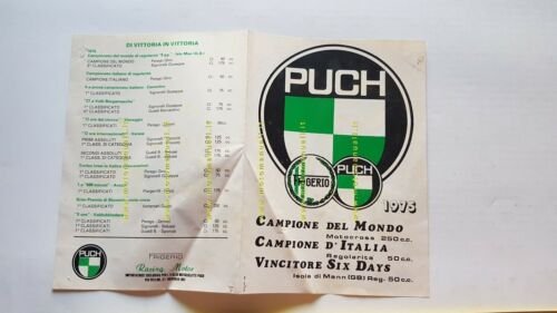 Puch MX 250 CROSS Everts Replica 1975 depliant originale ITALIANO …