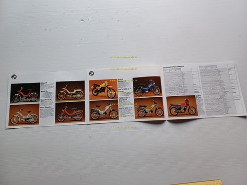 PUCH produzione modelli 50 1982 depliant originale TEDESCO