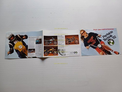 PUCH produzione modelli 50 1982 depliant originale TEDESCO