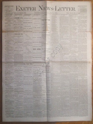Quotidiano - Exeter New Letter - 4 luglio 1873 - …