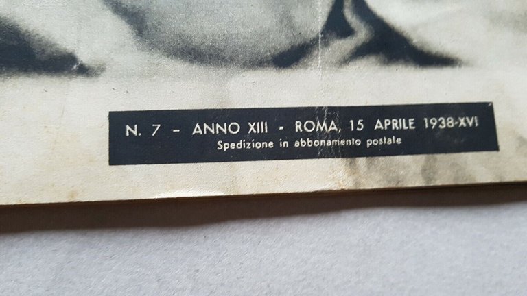 R.A.C.I. fascicolo n.7 1938 rivista anteguerra REAL AUTOMOBIL CLUB ITALIANO
