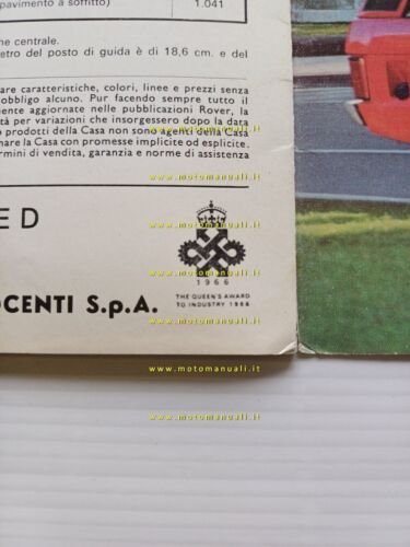Range Rover 1a serie 1970 depliant originale italiano