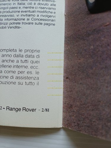 Range Rover modelli 1981 depliant italiano originale