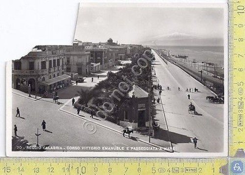 Reggio Calabria - Corso Vittorio Emanule con cavali e carretti …