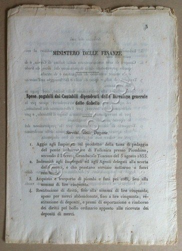 Regno d'Italia - Ministero Finanze - Direzione Generale delle Gabelle … | Immagine principale