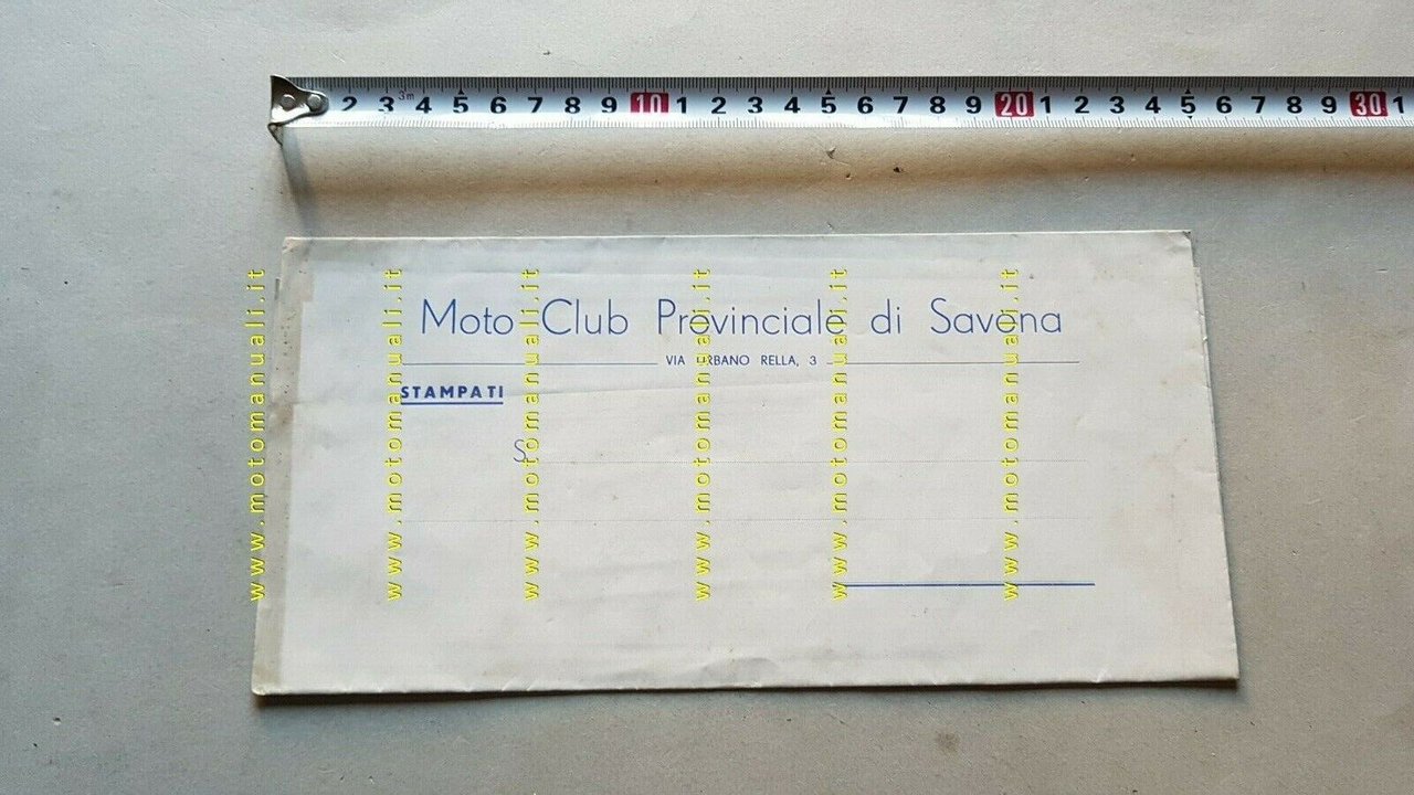 Regolamento Gara Regolarità IV Coppa Serre Savona 1934 depliant anteguerra