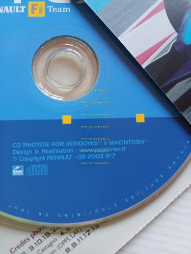 Renault Elf Formula 1 Team 2003 CD-ROM immagini da cartella …