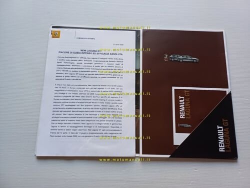 Renault Laguna GT 2008 cartella stampa originale