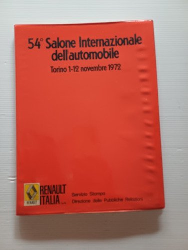 Renault modelli 1973 Salone Torino 1972 cartella stampa italiano originale