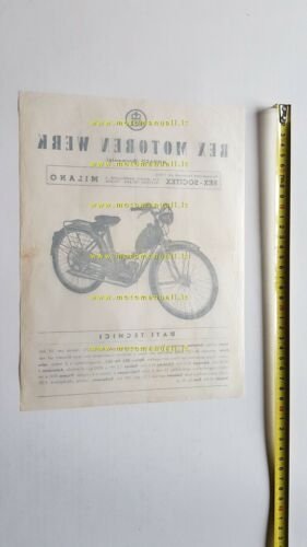 REX Motoren Werk FM 50 1955 circa depliant originale moto …