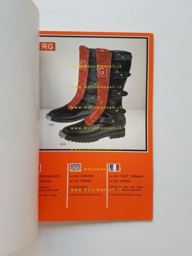 RG catalogo generale stivali accessori moto 1979 originale