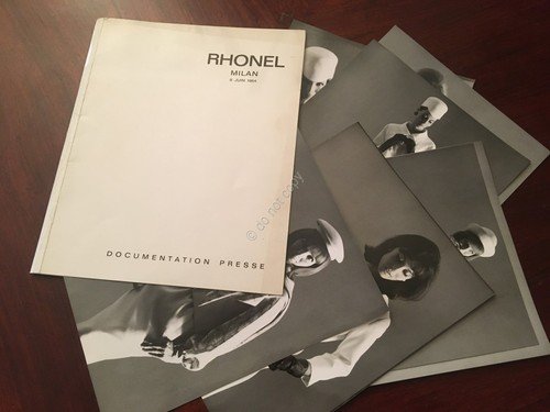 Rhodiaceta Rhonel Cartella stampa Fotografie menu sfilata a Milano 1964 | Immagine principale