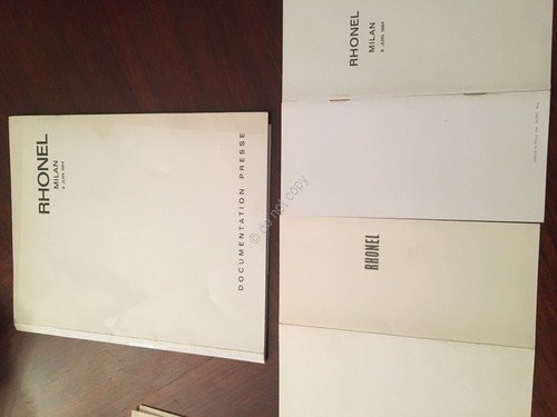 Rhodiaceta Rhonel Cartella stampa Fotografie menu sfilata a Milano 1964