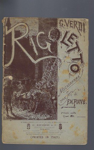 Rigoletto G. Verdi Opera Lirica Libretto Ed Ricordi copertina illustrata …