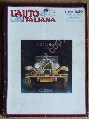 Rivista - L'Auto Italiana - Anno X N. 9 1929 … | Immagine principale