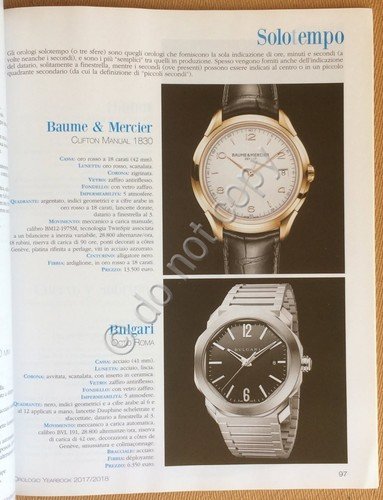 Rivista - L'Orologio - Yearbook - Ottobre 2017 - Prezzi …