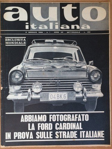 Rivista Automobilismo - Auto Italiana N° 1 1962 - Ford … | Immagine principale