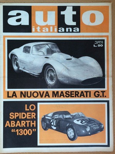 Rivista Automobilismo - Auto Italiana N° 17 1962 - Maserati … | Immagine principale