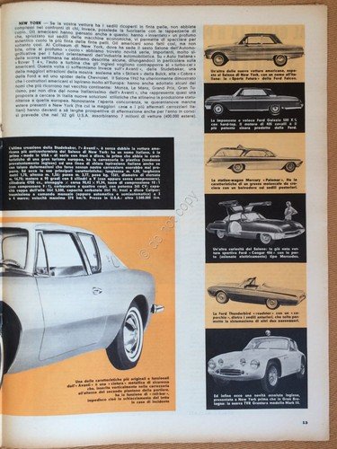 Rivista Automobilismo - Auto Italiana N° 19 1962 - La …