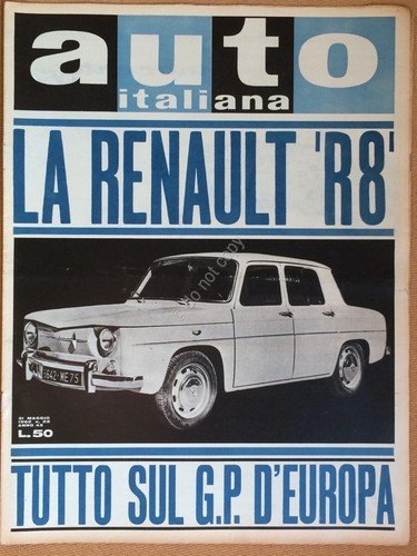 Rivista Automobilismo - Auto Italiana N° 23 1962 - Renault …