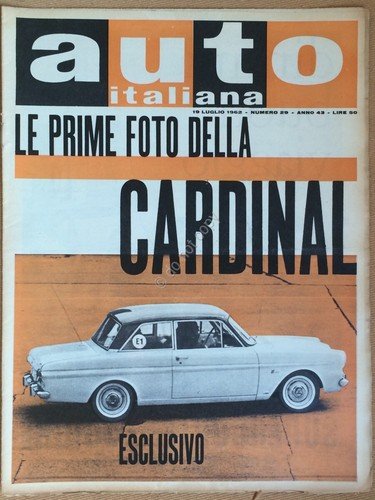 Rivista Automobilismo - Auto Italiana N° 29 1962 - Ford …