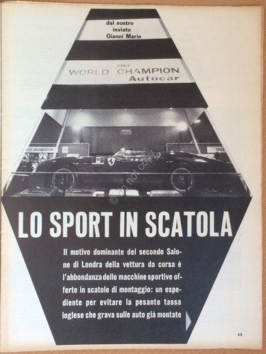 Rivista Automobilismo - Auto Italiana N° 3 1962 - Salone …