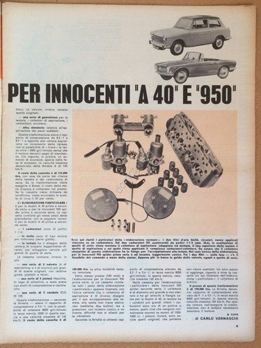Rivista Automobilismo - Auto Italiana N° 51 1962 - Innocenti …
