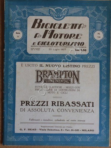 Rivista Biciclette a Motore e Cicloturismo - Anno V - … | Immagine principale