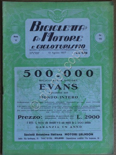 Rivista Biciclette a Motore e Cicloturismo - Anno V - … | Immagine principale