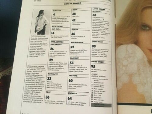 Rivista ELLE 11 Agosto 1980 n. 1805