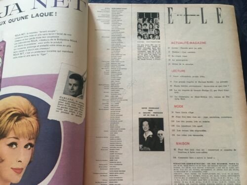 Rivista ELLE 11 Novembre 1960