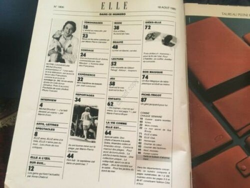 Rivista ELLE 18 Agosto 1980 n. 1806